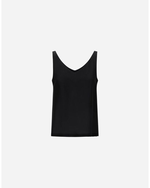TOP RESORT IN ENVERS SATIN di Herno in Black