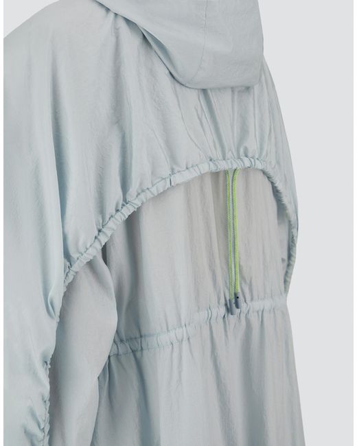 Herno Blue Shiny Tech Crinkle Parka