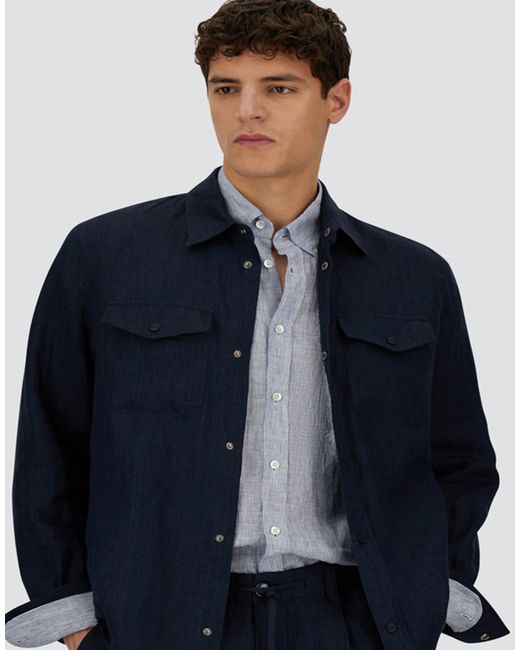Herno Blue Resort Shacket for men