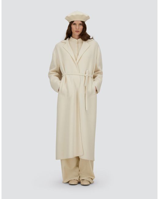 Herno White Belted Coat