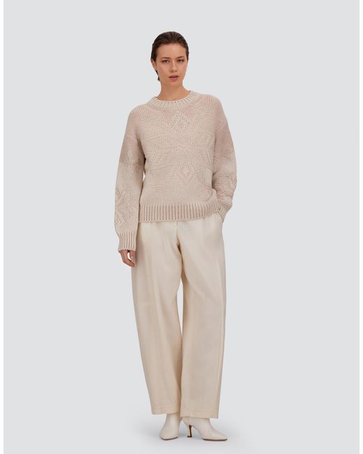 Herno White Wool Flannel Trousers