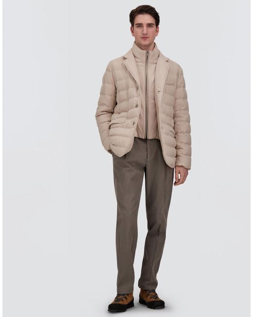 Herno Natural Wool-Blend, Viscose And Suede-Effect Blazer for men