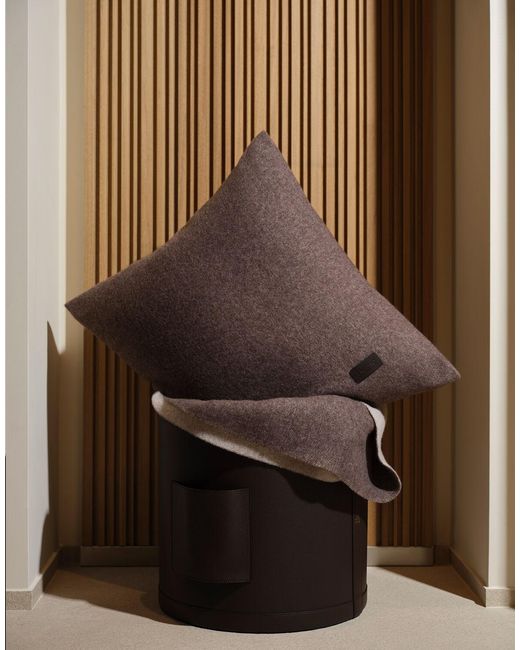 Herno Brown Habita Wool And Cashmere Cushion
