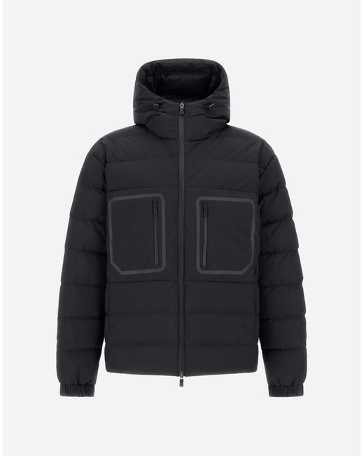 Herno Blue Hooded Jacket for men