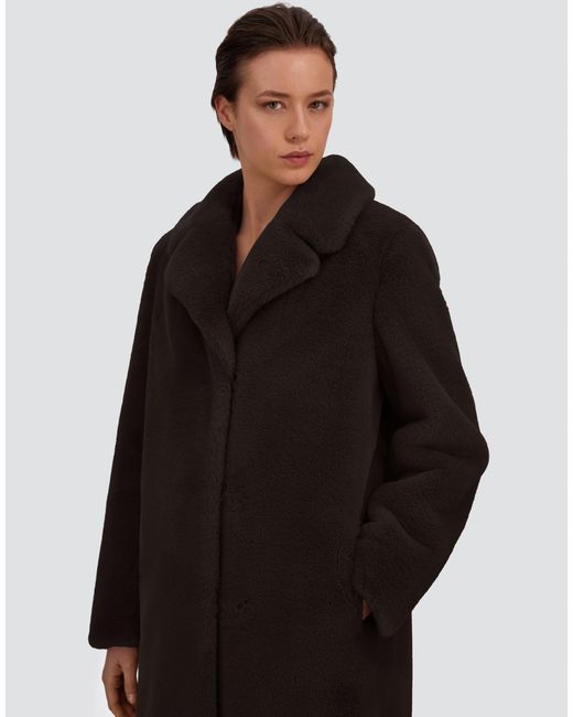 Herno Black Alpaca Jacket With Fringing