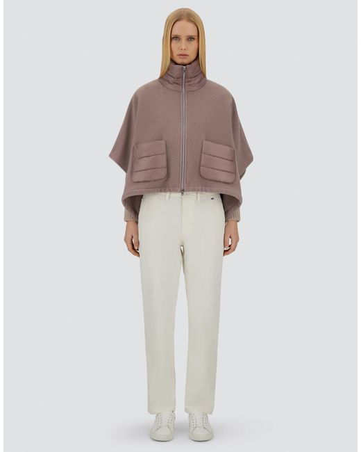 Herno Brown Resort Short Poncho