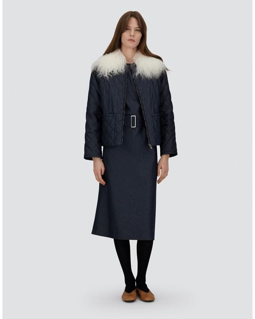 Herno Blue Denim-Effect Cotton Dress
