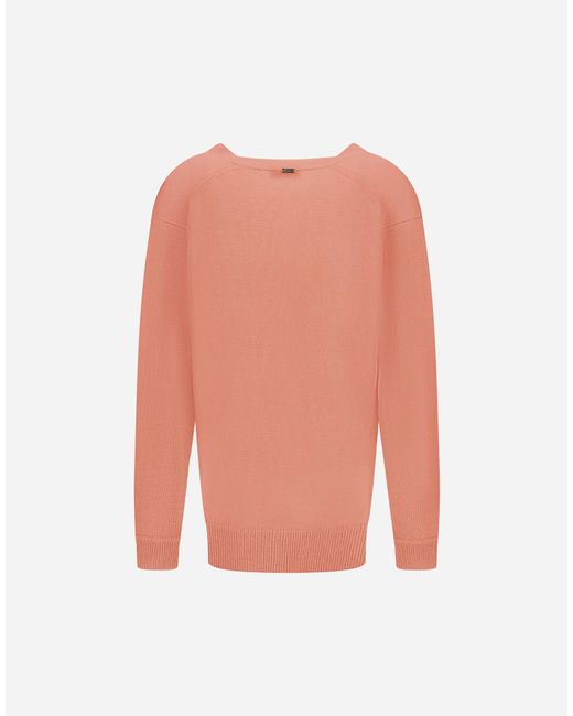 Herno Pink Cashmere Stocking-Stitch Jumper