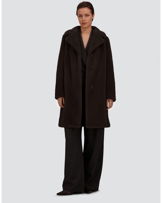 Herno Black Alpaca Jacket With Fringing