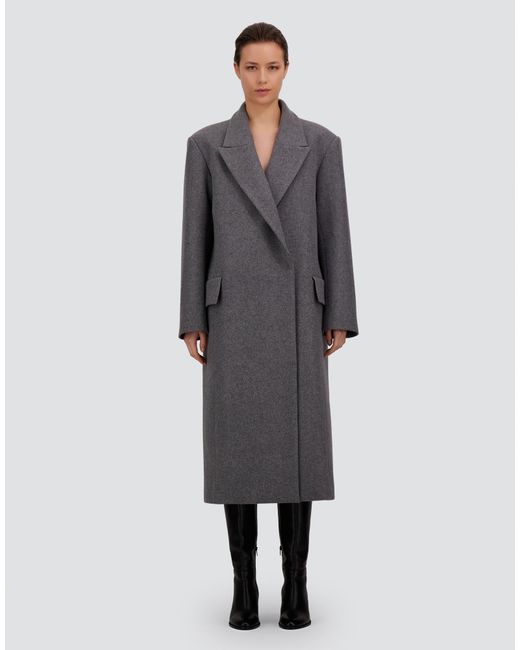 Herno Gray Wool Loden Coat