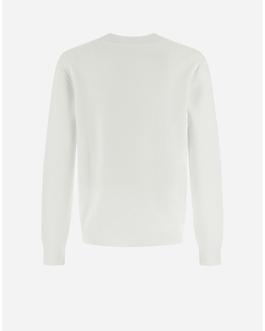 Herno White Globe Sweater In Photocromatic Knit
