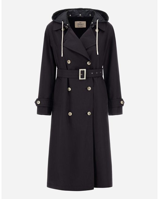 Herno Black Trench Coat