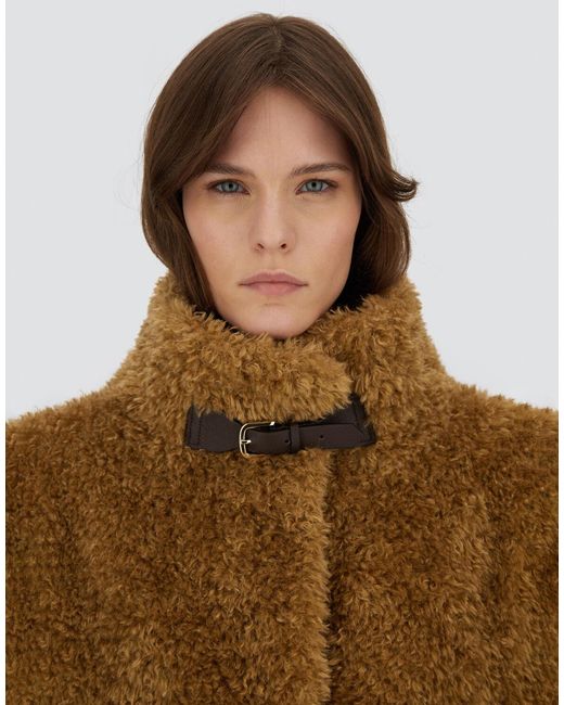 Herno Natural Curly Alternative Fur Cape