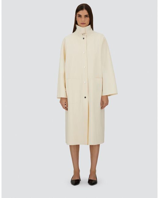 Herno White Long Jacket In First Act Pef