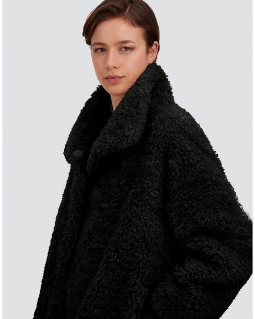 Herno Black Curly-Effect Fur-Touch Short Jacket