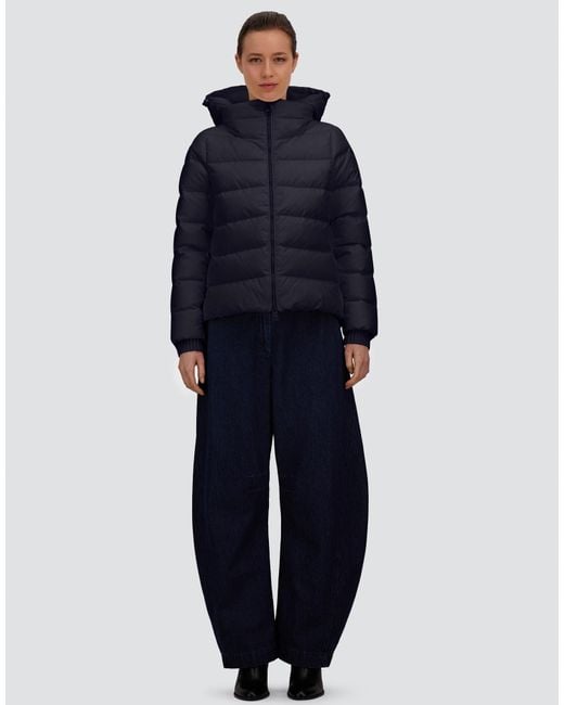 Herno Blue High-Neck Jacket