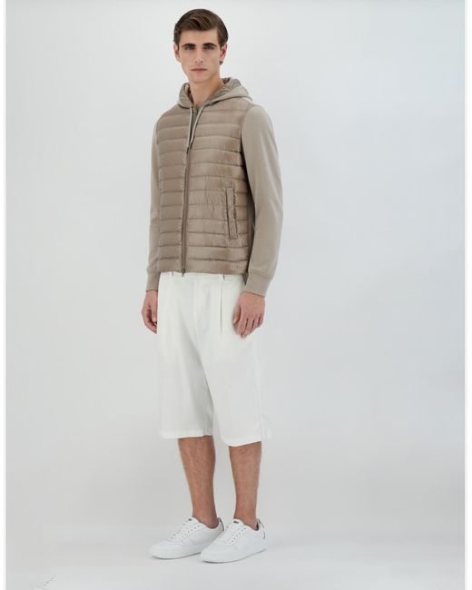 Herno Natural Bomber Jacket In Nylon Ultralight & Fleece for men