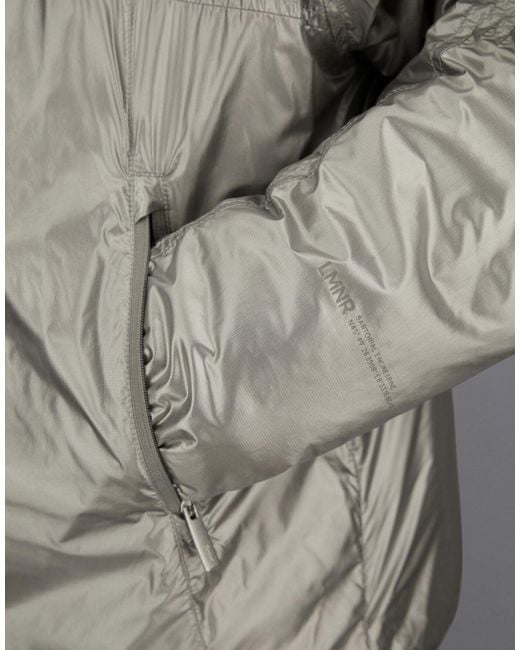 Herno Gray Laminar Metallic Shield Hooded Jacket