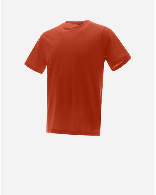 Herno Red Camiseta De Crepe Jersey for men