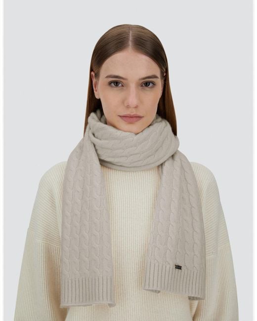 SCIARPA IN ETERNITY CASHMERE CABLE di Herno in Gray