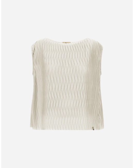 TANK TOP IN WRINKLED EFFECT di Herno in White