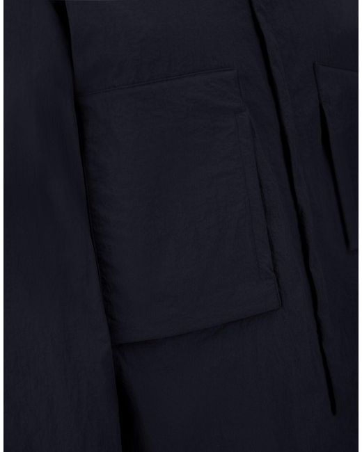 Herno Blue Laminar Shacket