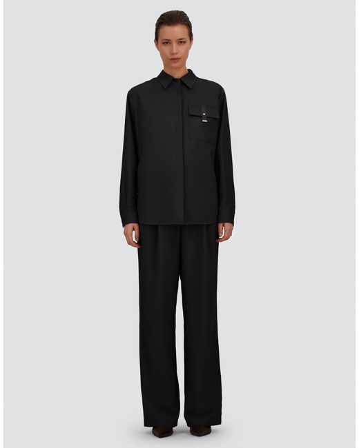 Herno Black Flannel Touch Shirt