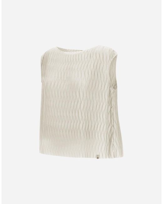 TANK TOP IN WRINKLED EFFECT di Herno in White