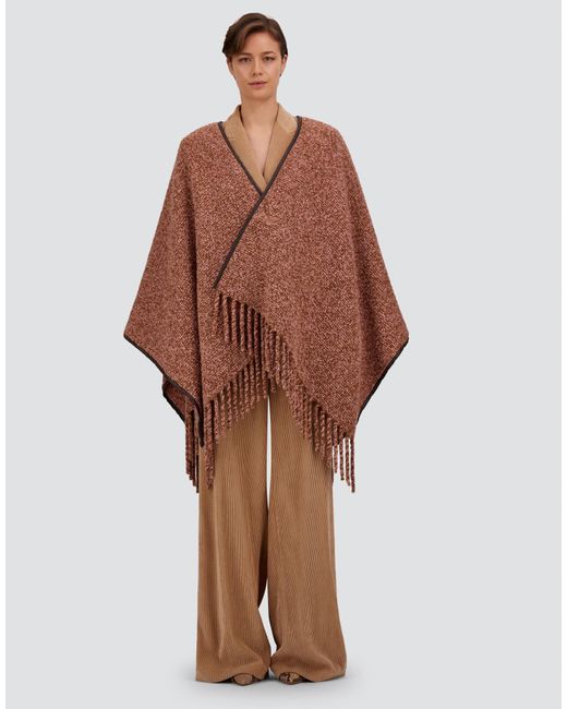 Herno Multicolor Alpaca And Wool Bouclé Poncho