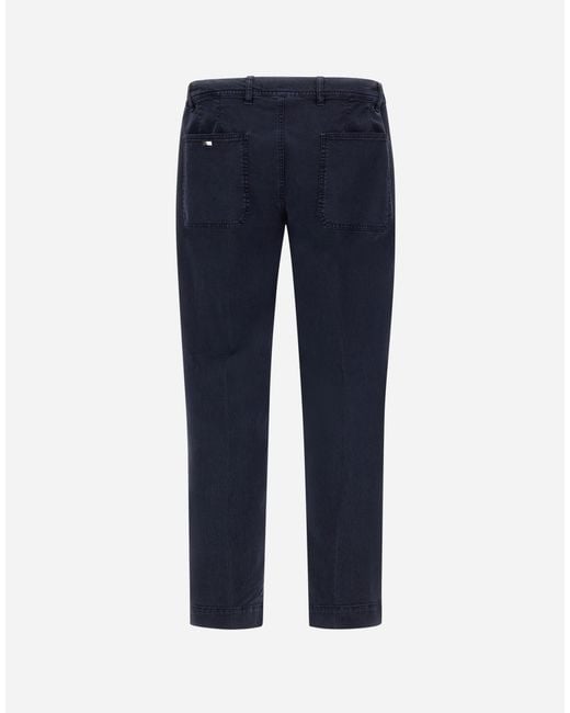 Herno Blue Trousers for men