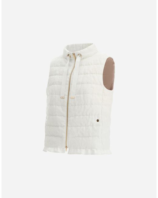 Herno White Weste Aus New Lino