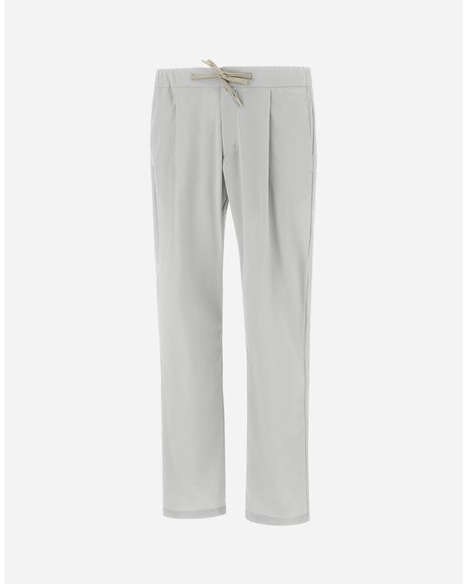 Herno Gray Nylon Maestro Trousers for men
