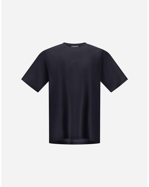 Herno Blue Superfine Cotton Stretch T-Shirt for men