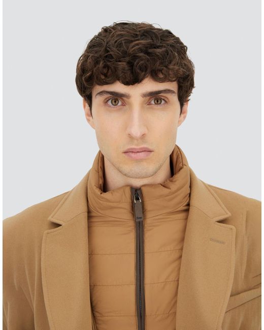 Herno Natural Wool Beaver Coat for men