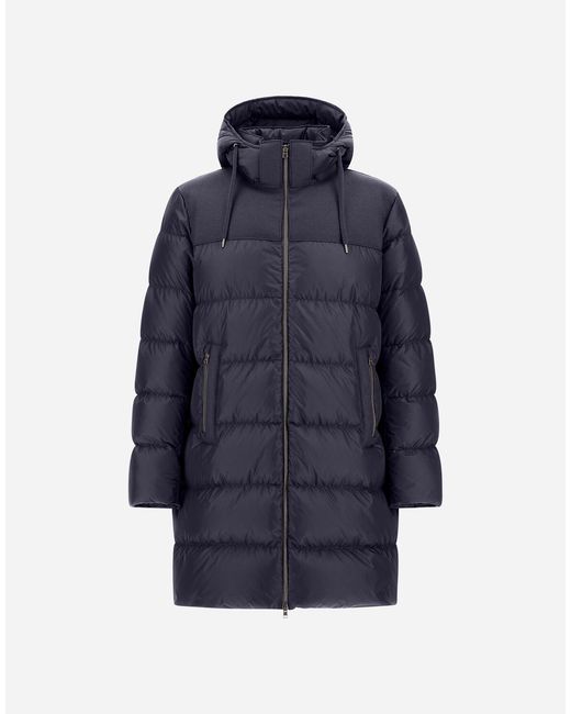 Herno Blue Long Jacket for men