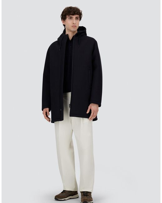 Herno White Cotton Feel Trousers for men