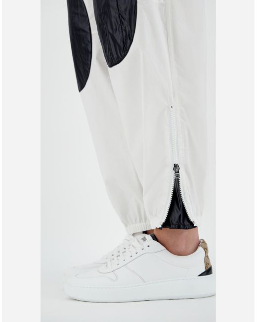 Herno White Light Cotton Stretch And Nylon Ultralight Trousers