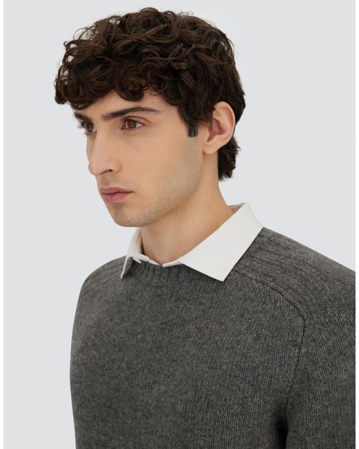 Herno Gray Jersey De 100 % Wool for men