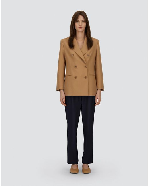 Herno Blue Fluid Wool Trousers