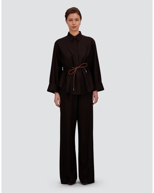 Herno Black Wool And Silk Shirt
