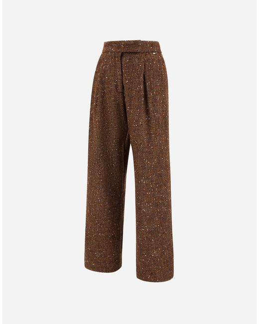 Herno Brown Baby Alpaca And Wool Trousers