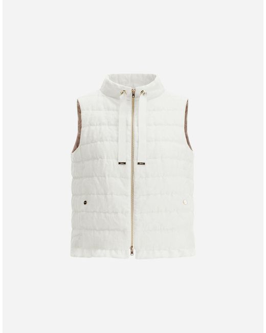 Herno White Weste Aus New Lino