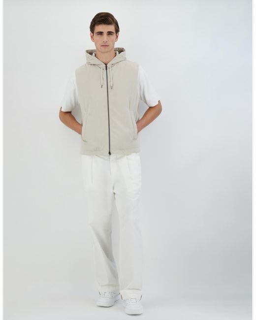 Herno Multicolor Suede-look Sleeveless Jacket for men