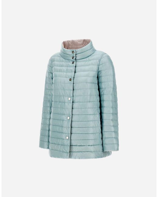 Herno Blue Reversible A-Shape Jacket