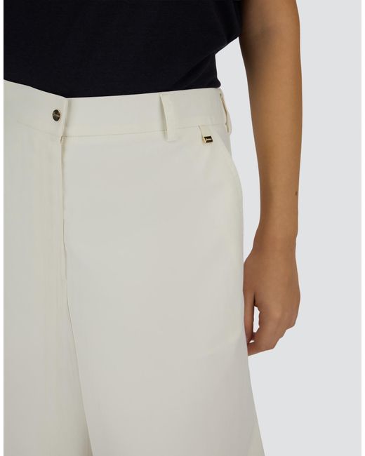 Herno White Cotton Feel Trousers
