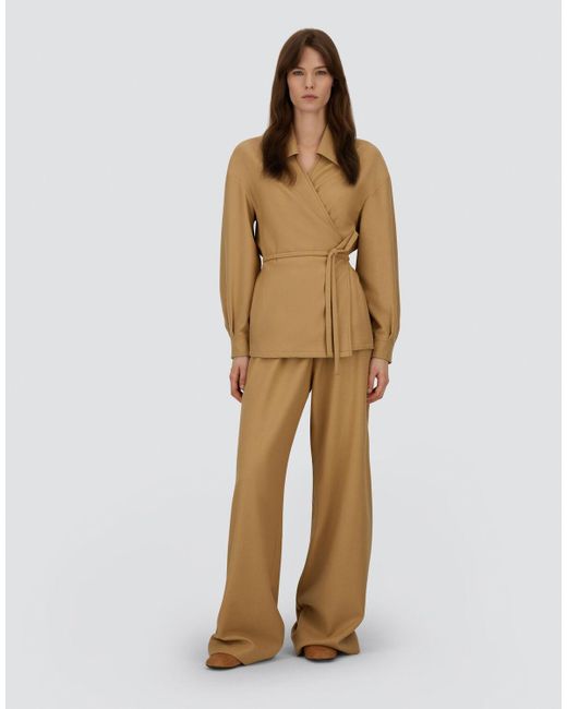 Herno Natural Bluse Aus 100 Wool Flannel