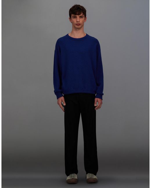 Herno Blue Laminar Crew-Neck Jumper