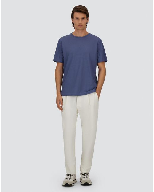 Herno Blue Jersey Crepe T-Shirt for men