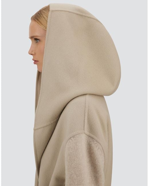 Herno Natural Resort Coat In Double Faced Pure Wool
