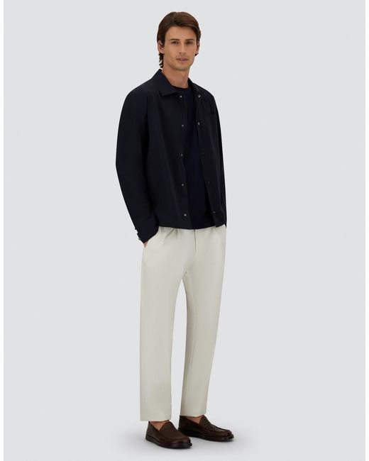 Herno White Cotton Feel Trousers With Drawstring for men